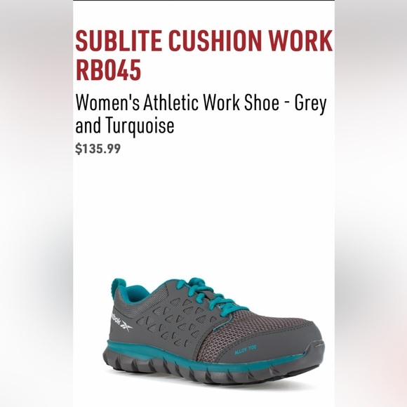 Reebok Women’s Athletic Work Shoe Alloy Toe - Picture 3 of 8